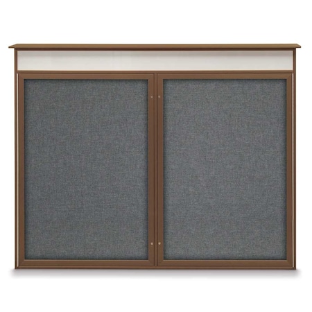 United Visual Products Single Door Enclosed Indoor Letterboard UV1124SD4824-BLACK-LICORI